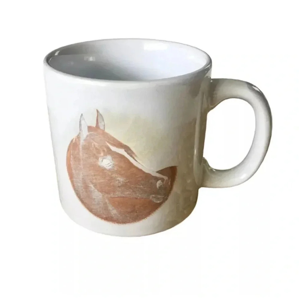 Vintage 1985 Willitts Designs Luis Mesa Horse Pony Equestrian Coffee Mug